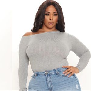 NEW Fashion Nova Carla One Shoulder Bodysuit 3X